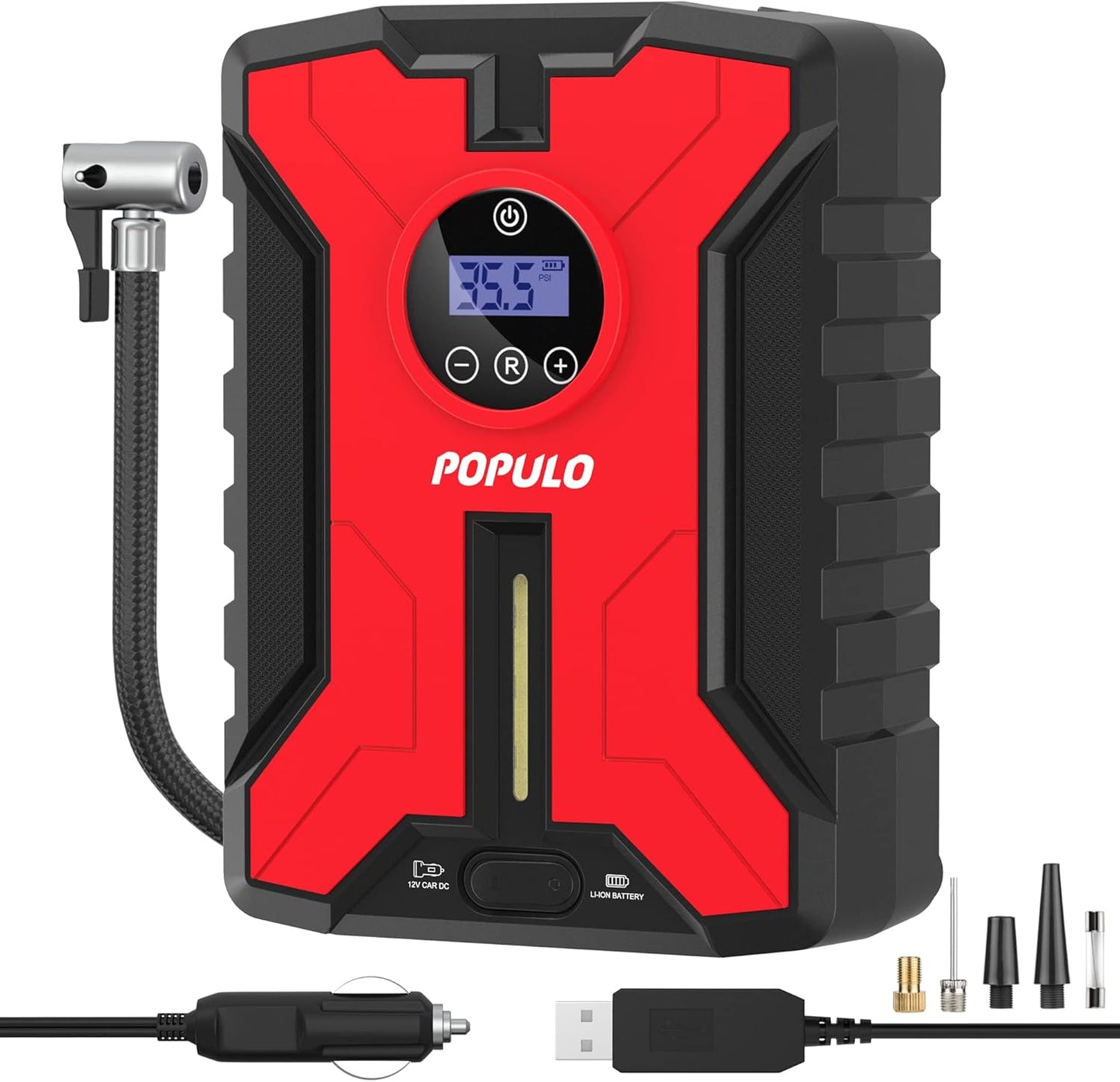 Portable Dual-Power Tire Inflator - Fast Inflation