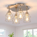 4-Lights Kitchen Ceiling Light Fixture - Adjustable Brushed Nickel