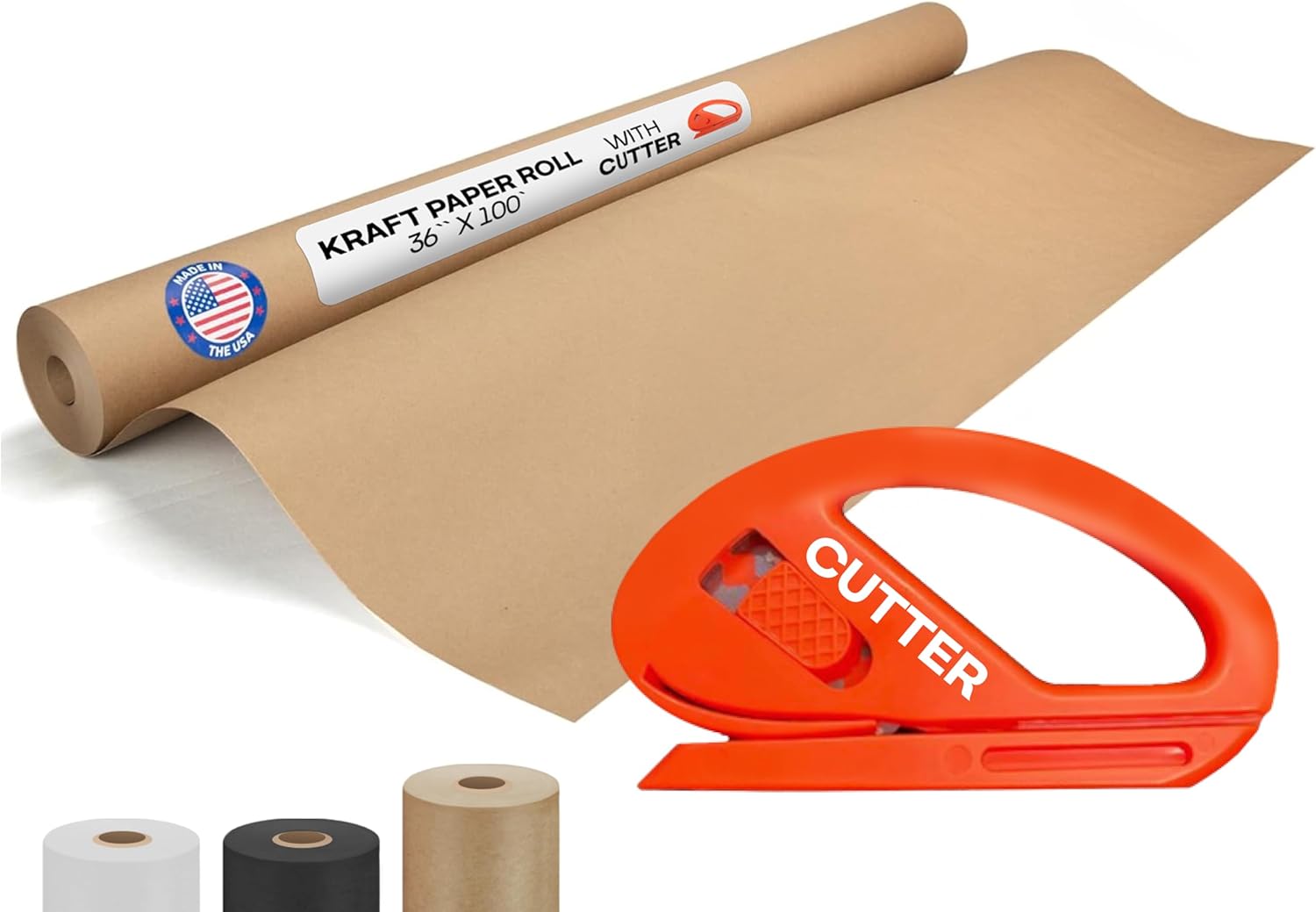 Brown Kraft Paper Roll 36in x 100ft - Eco-Friendly Crafting Solution