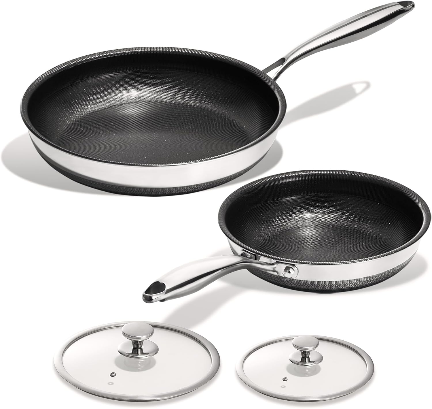 KITEXPERT Non Stick Frying Pans Set - Durable 10 and 12 in Skillets
