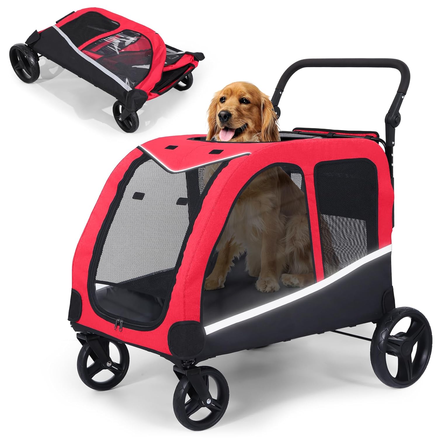 Stroller for Large Dogs - Extra Large Pet Stroller for Two Dogs