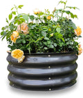 GARDMAX 2x2x1FT Galvanized Round Raised Garden Bed Kit - Compact