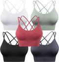 Strappy Sports Bra for Women Cropped Crisscross - Supportive Fit