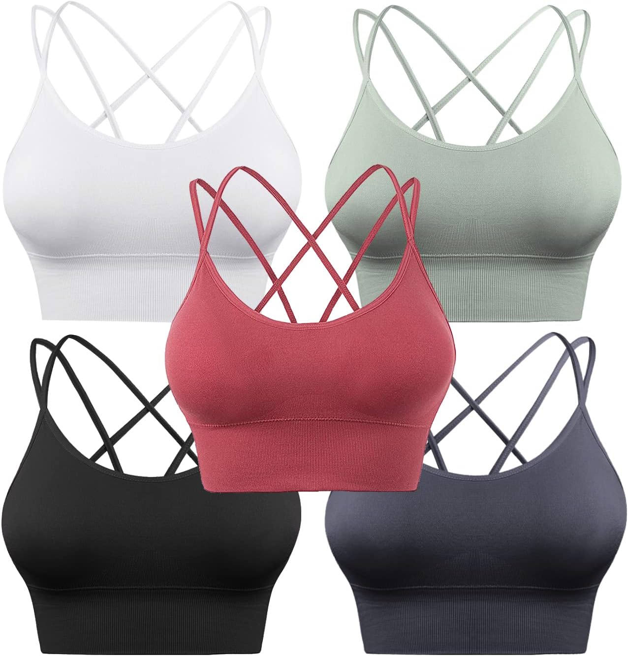 Strappy Sports Bra for Women - Stylish Crisscross Design