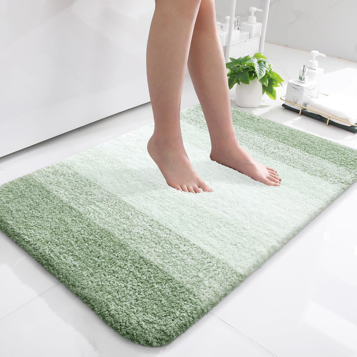 OLANLY Bathroom Rugs Mat 36x24, Soft Absorbent Microfiber