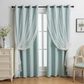 indistar Star Cutout Kids Window Blackout Curtains for Girls