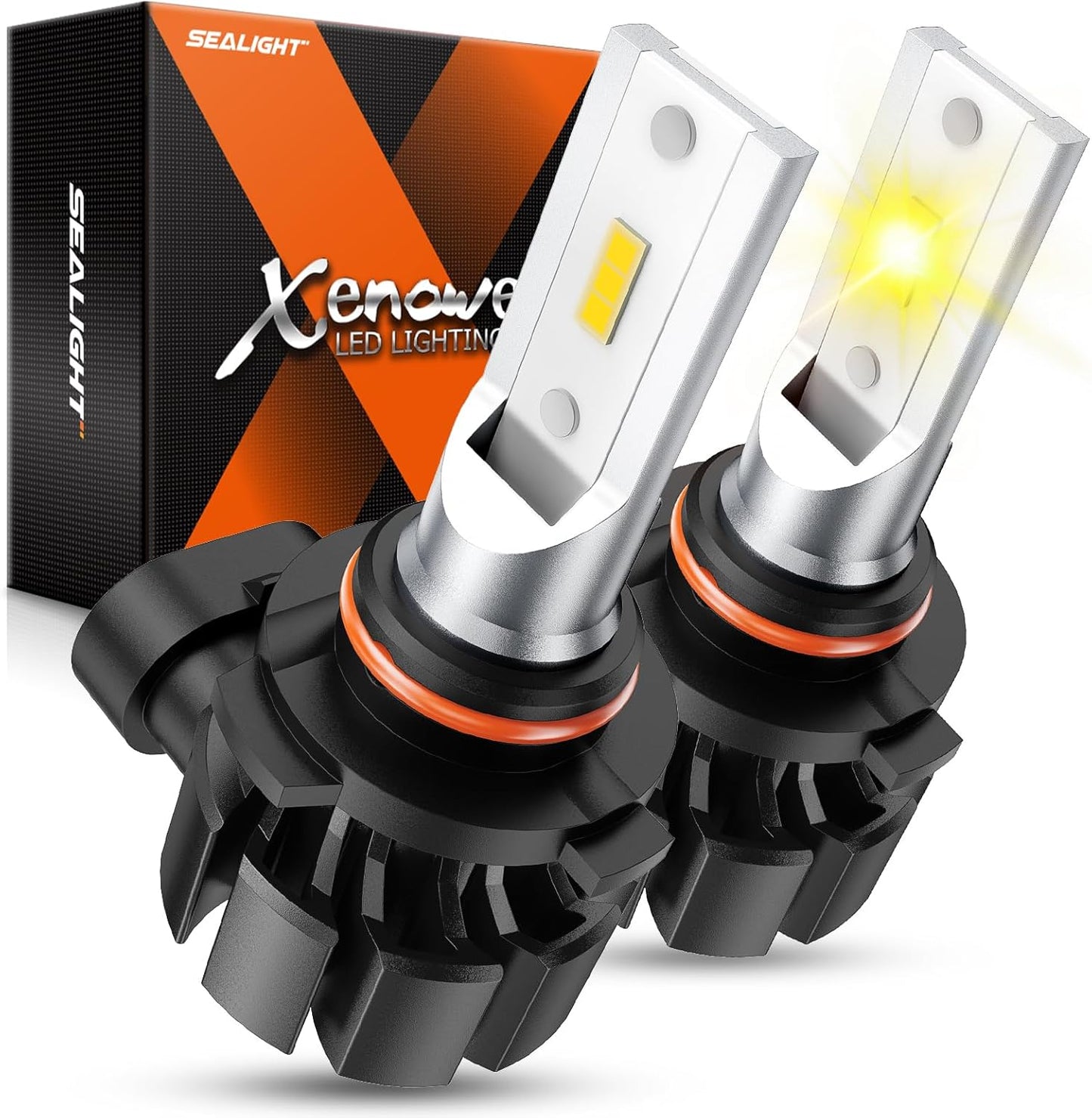 SEALIGHT 9145 H10 Yellow LED Fog Light Bulbs for Enhanced Visibility