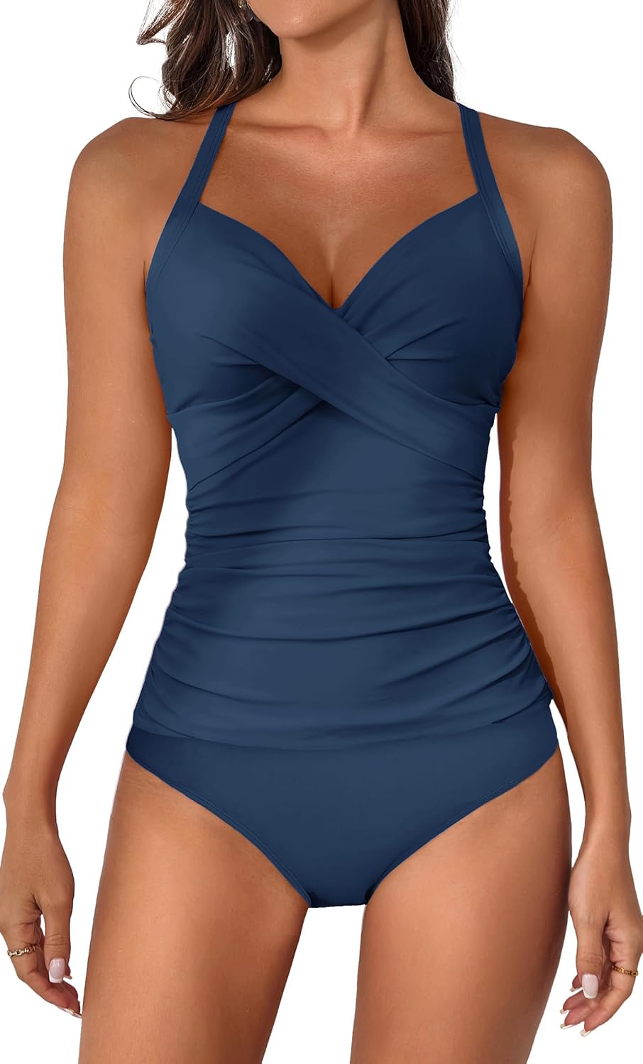 B2prity Women's Ruched Tankini Swimsuits for Stylish Comfort