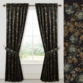 StangH Floral Black Velvet Curtains for Living Room - Retro Room