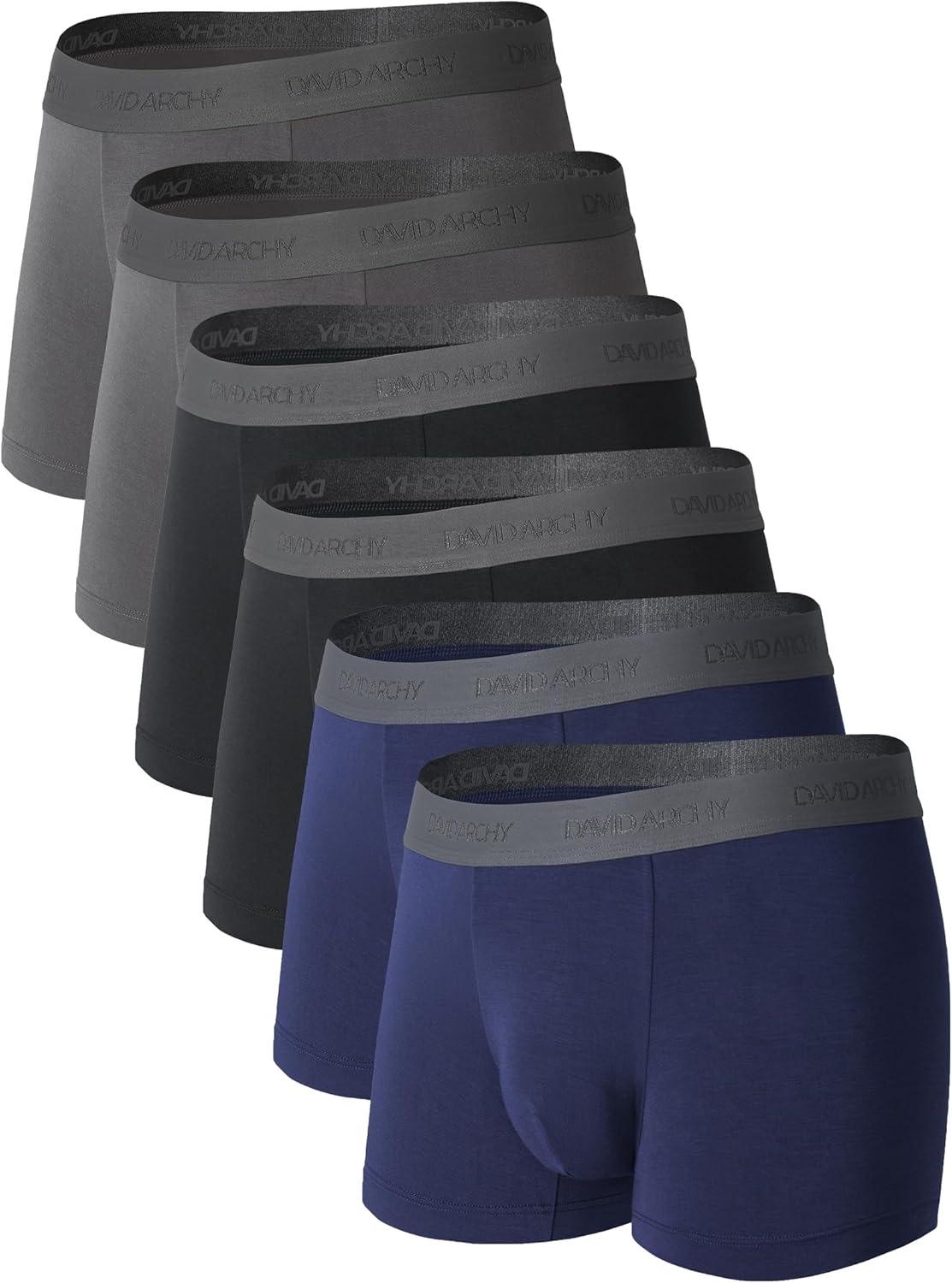 DAVID ARCHY Mens Trunks Underwear Soft Breathable Rayon Bamboo