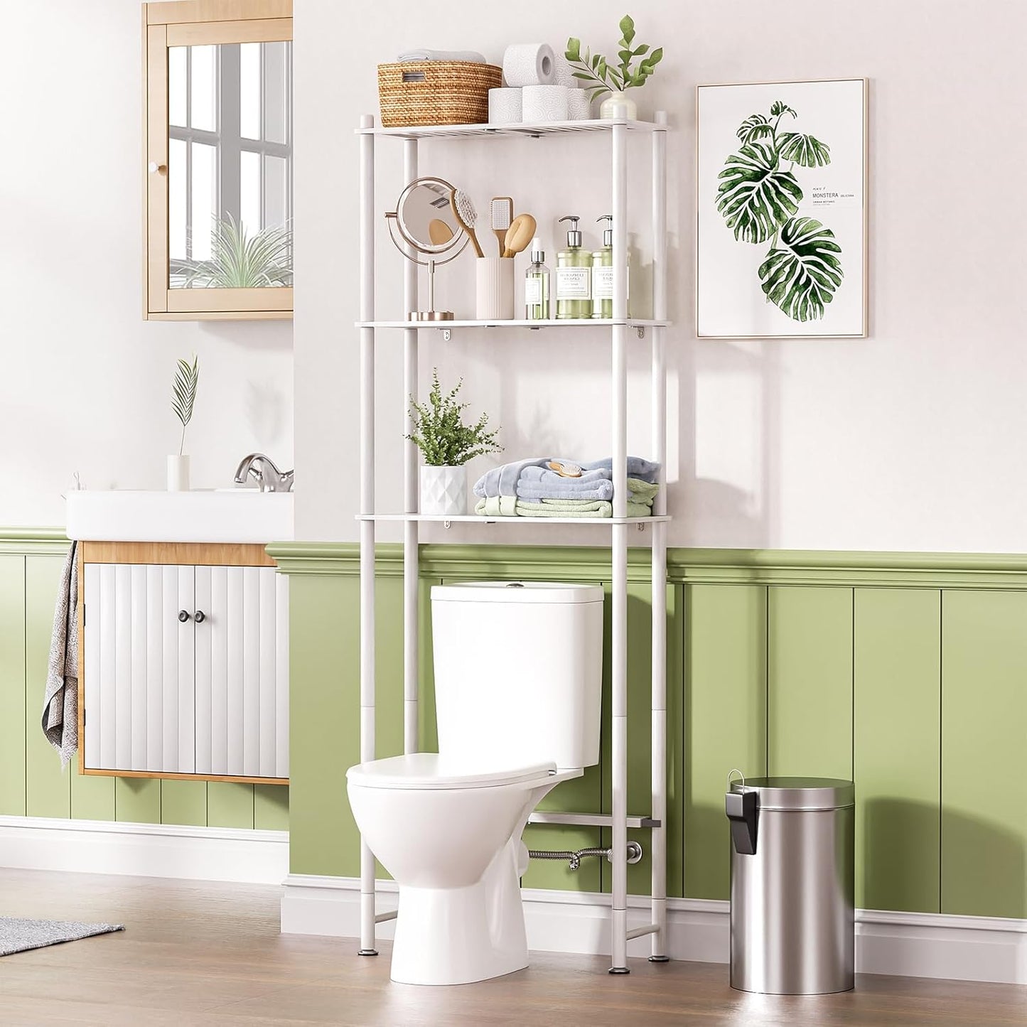 Bamboo Over The Toilet Storage Shelf for Space Saving Needs