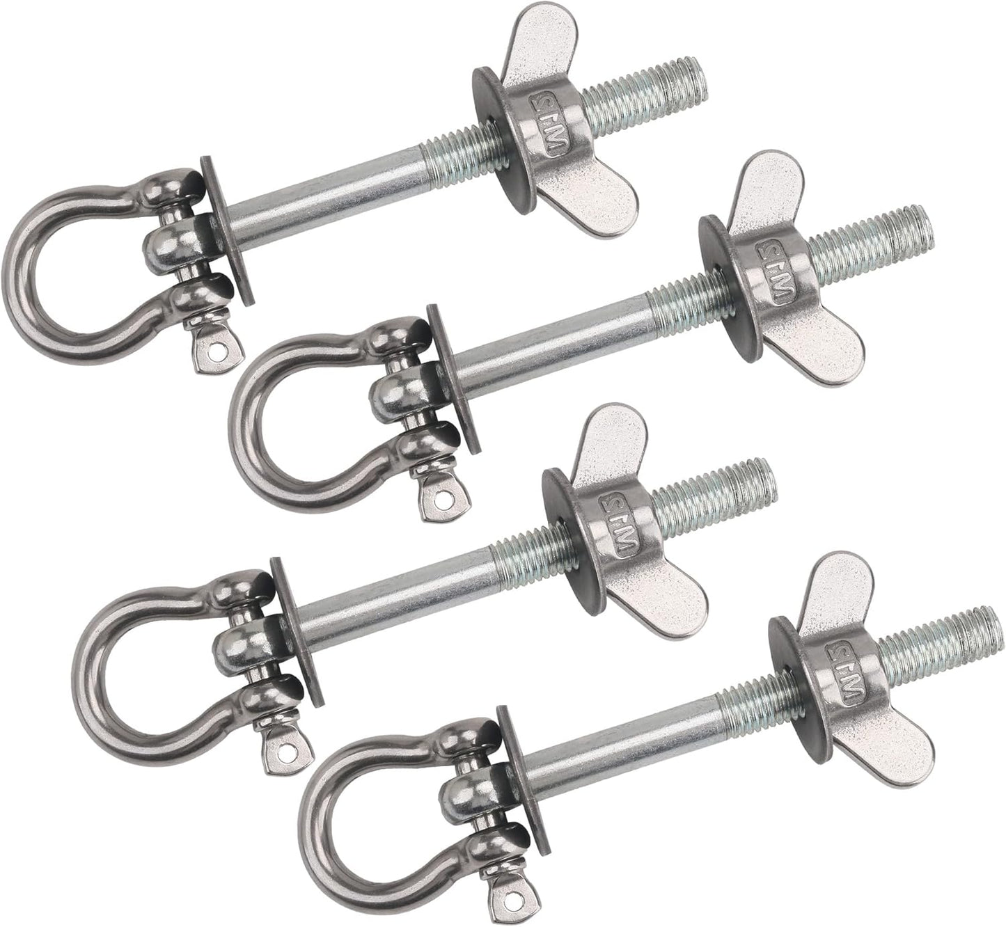 Versatile Resistance Band Hooks - Set of 4