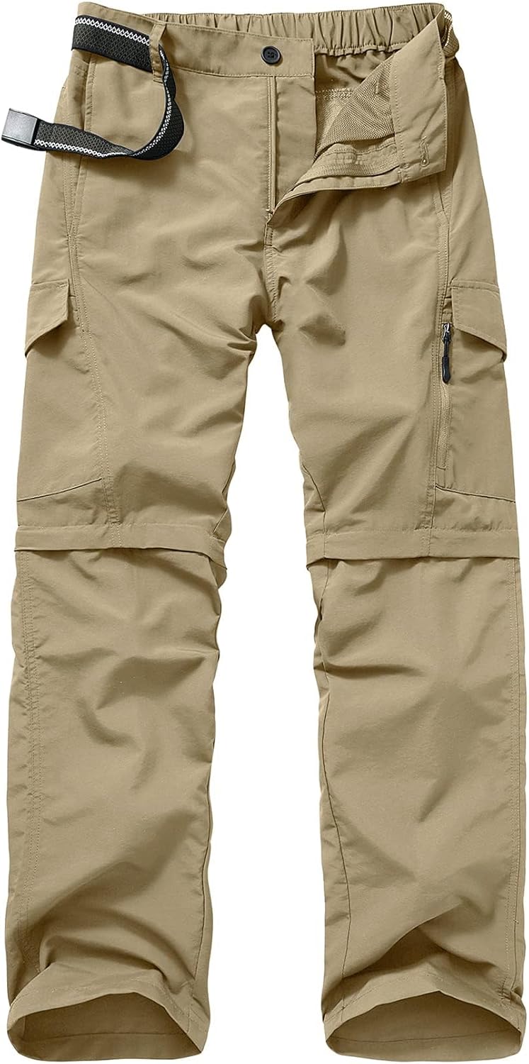 Mens Hiking Pants Quick Dry Lightweight Convertible Zip Off Trousers
