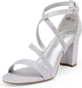 Womens Ankle Strap Dress Pump with 3in Block Heel - Comfortable Style
