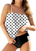 Two Piece Bandeau Tankini Swimsuits for Women - Tummy Control Tankini