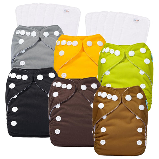 ALVABABY Reusable Cloth Diapers Set - Perfect Fit for Preemies!