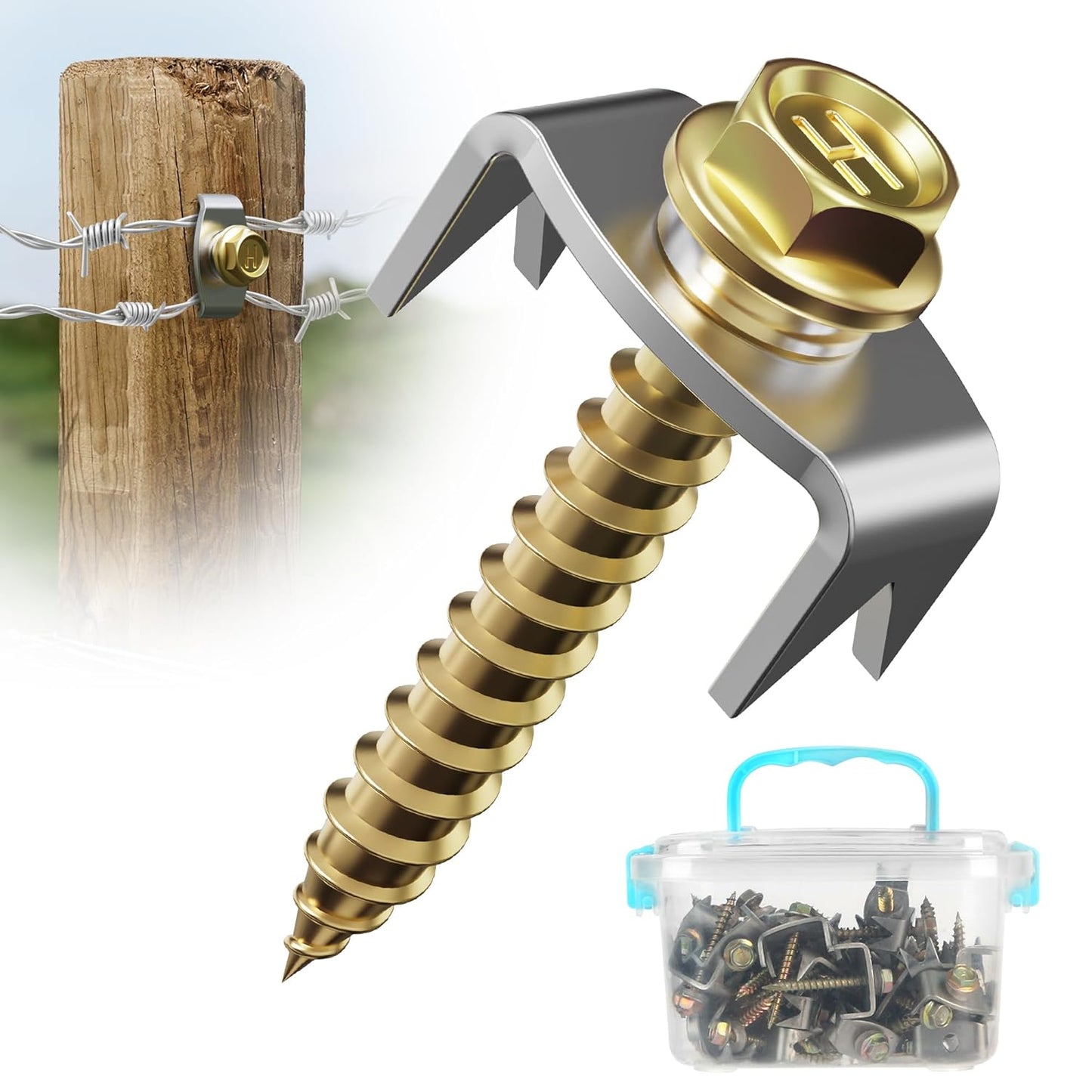 100 PCS Wire Fence Staples for Easy Installation and Removal