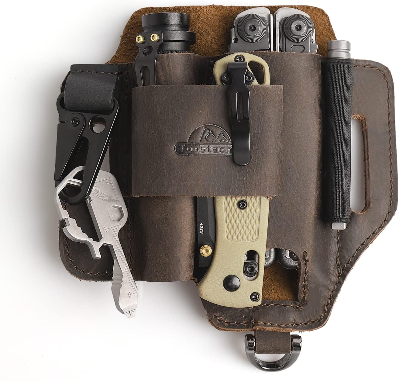Topstache Leather EDC Sheath - Work & Daily Must-Have