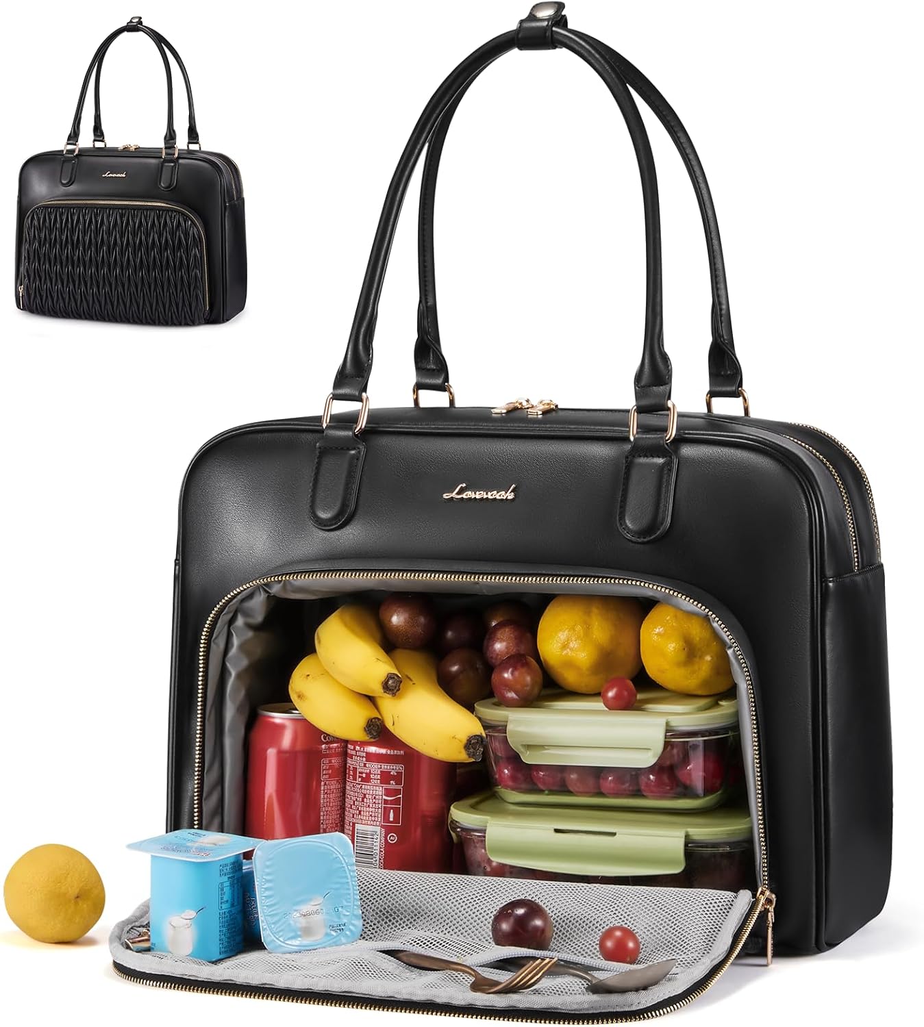 LOVEVOOK Lunch Tote Bag for Women: Stylish 2-in-1 Work Bag