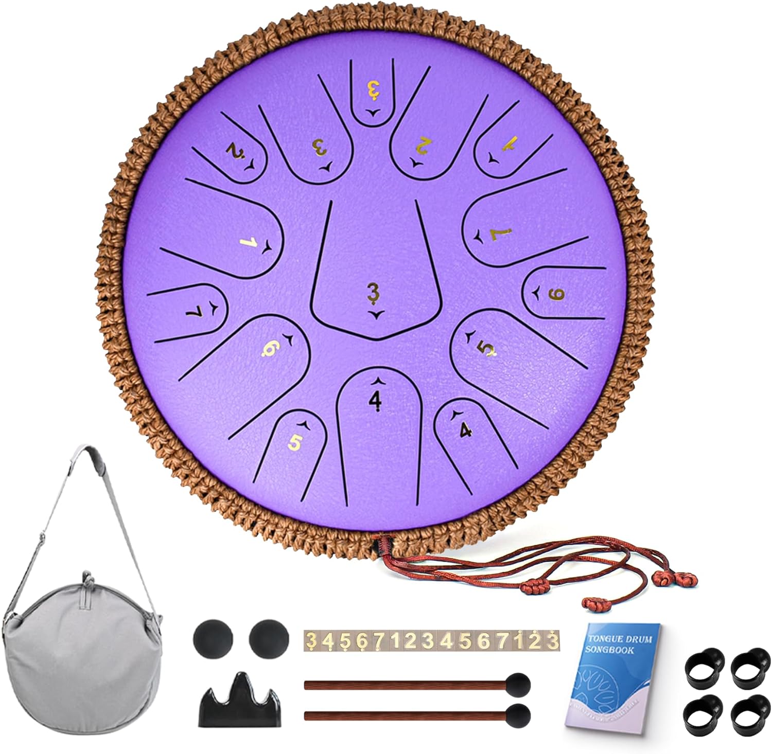 Steel Tongue Drum 13 Inch 15 Notes Handpan in C Major