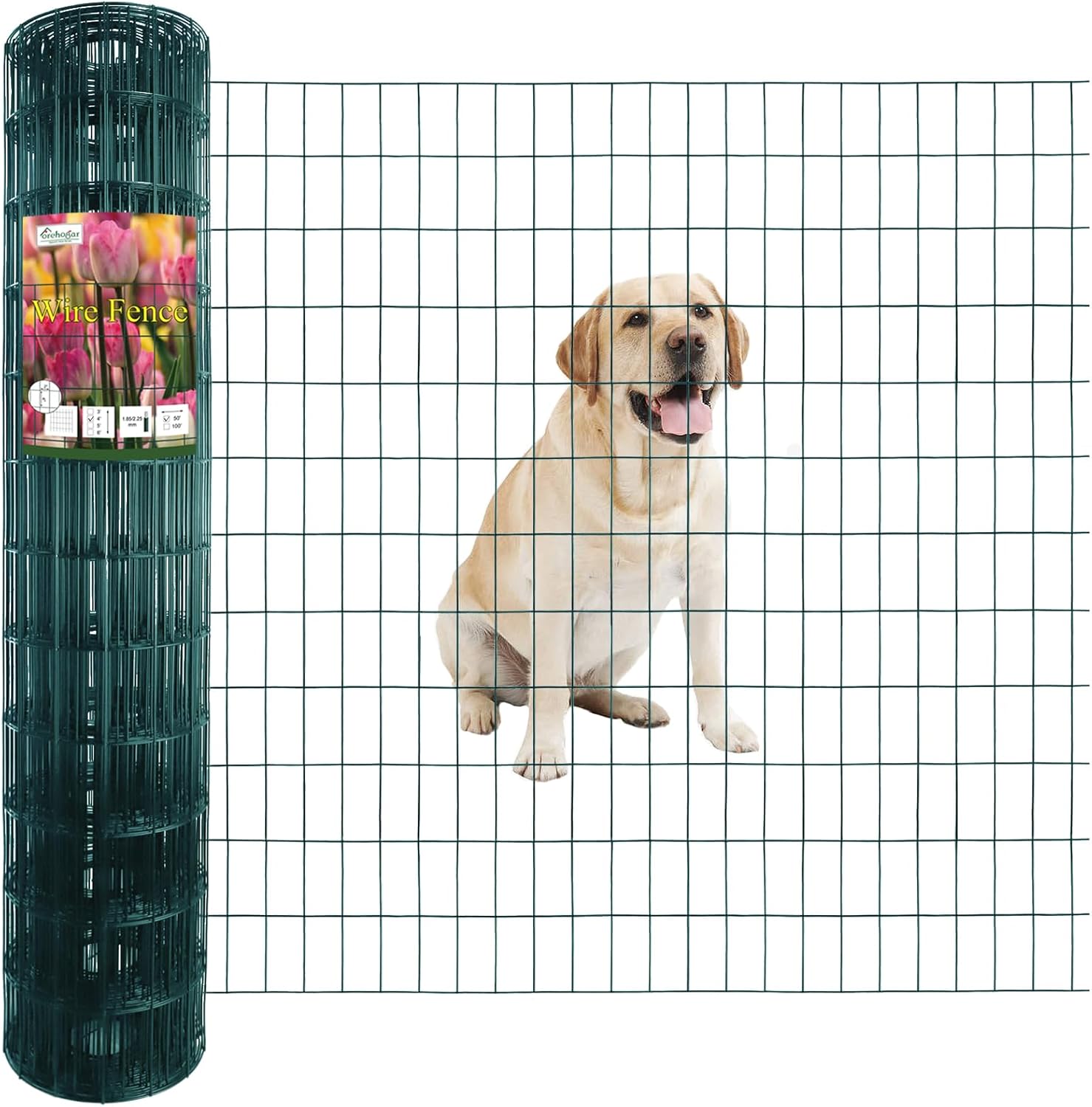 Green PVC Coated Welded Wire Fence for Garden Protection
