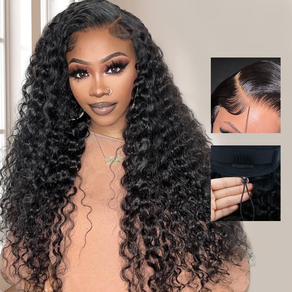 7x6 Deep Wave Glueless Wigs for Black Women - 250% Density