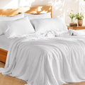 100% French Linen Sheets King Size - Breathable Cooling Linen
