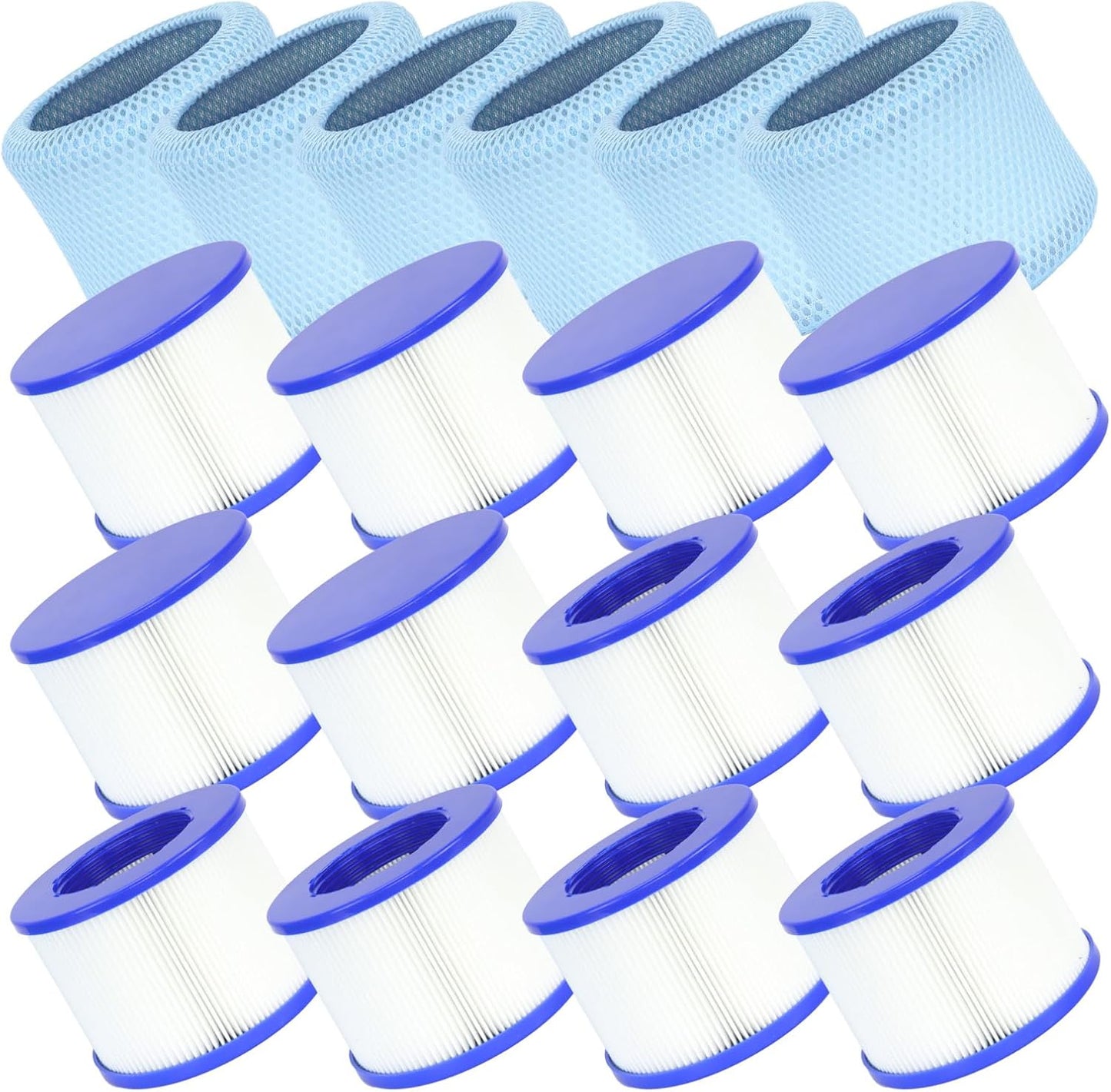 60% Denser Filter for Hot Tub Spa Replacement - 12 Filters & Bags