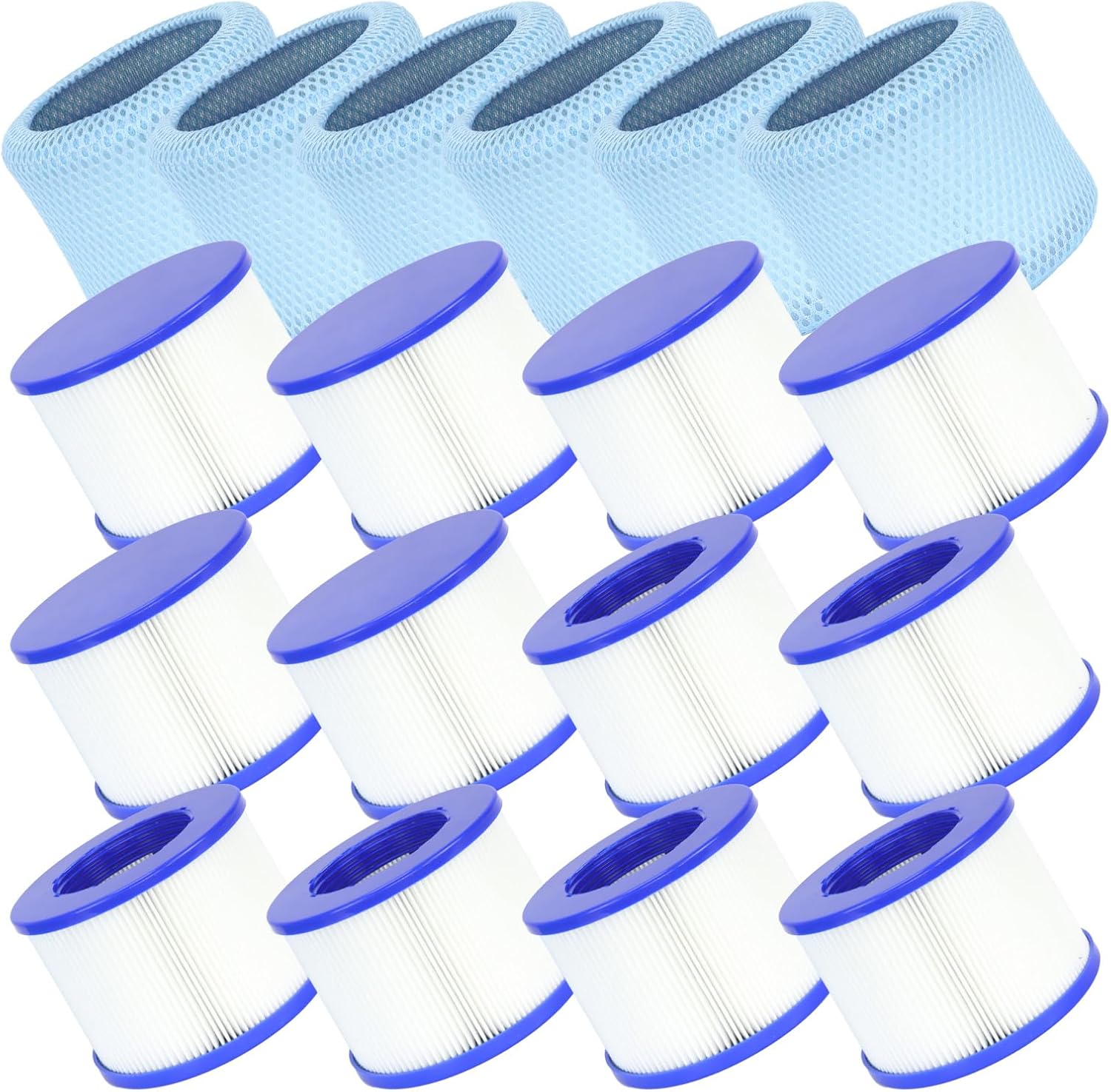 60% Denser Filter for Hot Tub Spa Replacement - 12 Filters & Bags