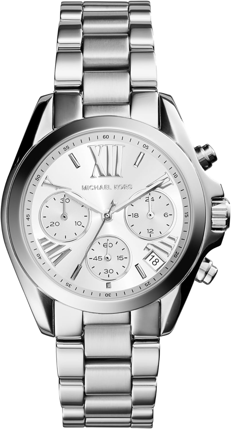 Michael Kors Bradshaw Chronograph: Stylish Steel or Leather Band