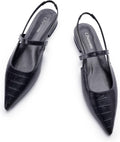 C.Paravano Women's Slingback Flats & Heels - Pointed Toe Comfort sole