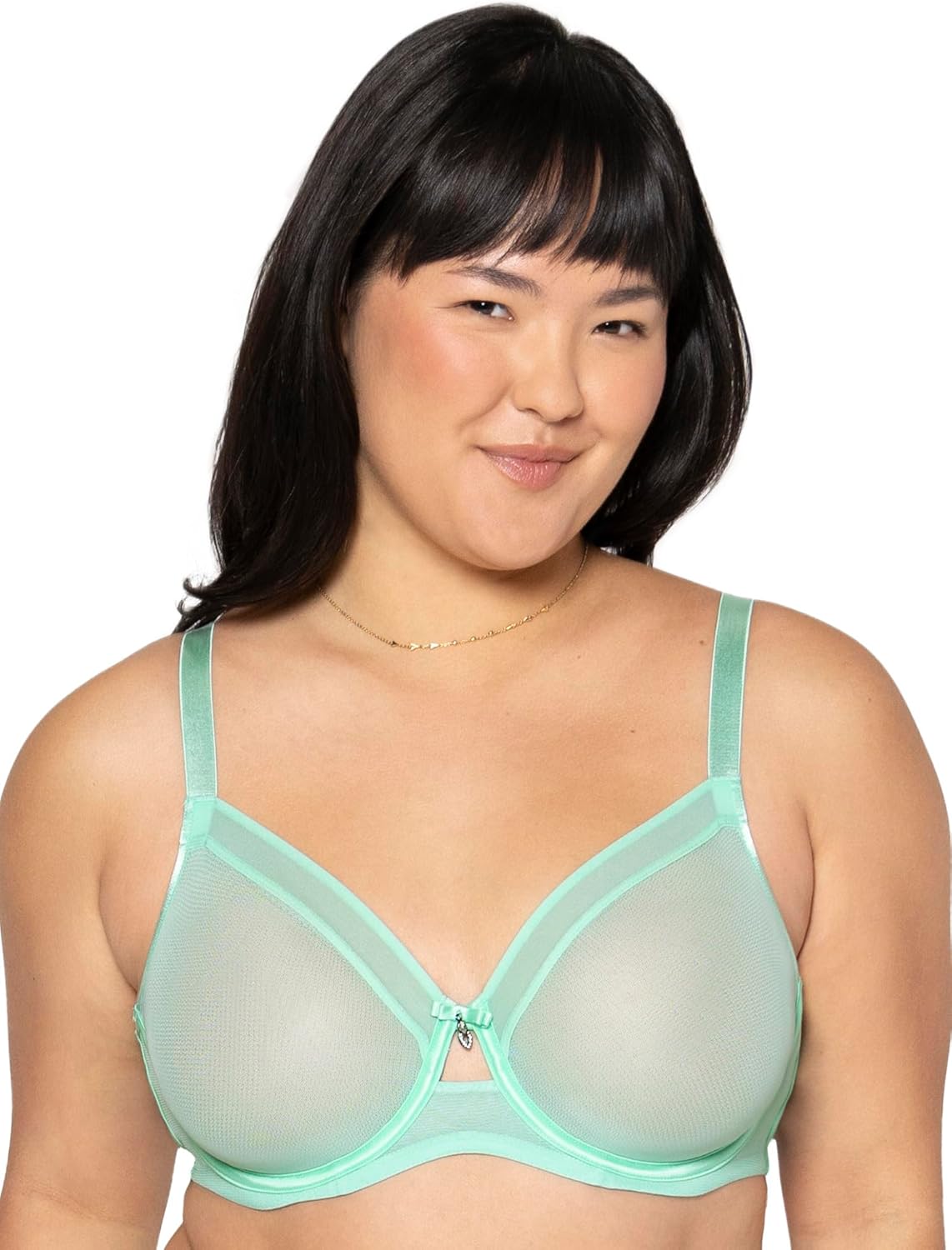 Curvy Couture Women's Sheer Mesh Full-Coverage Underwire Bra Review