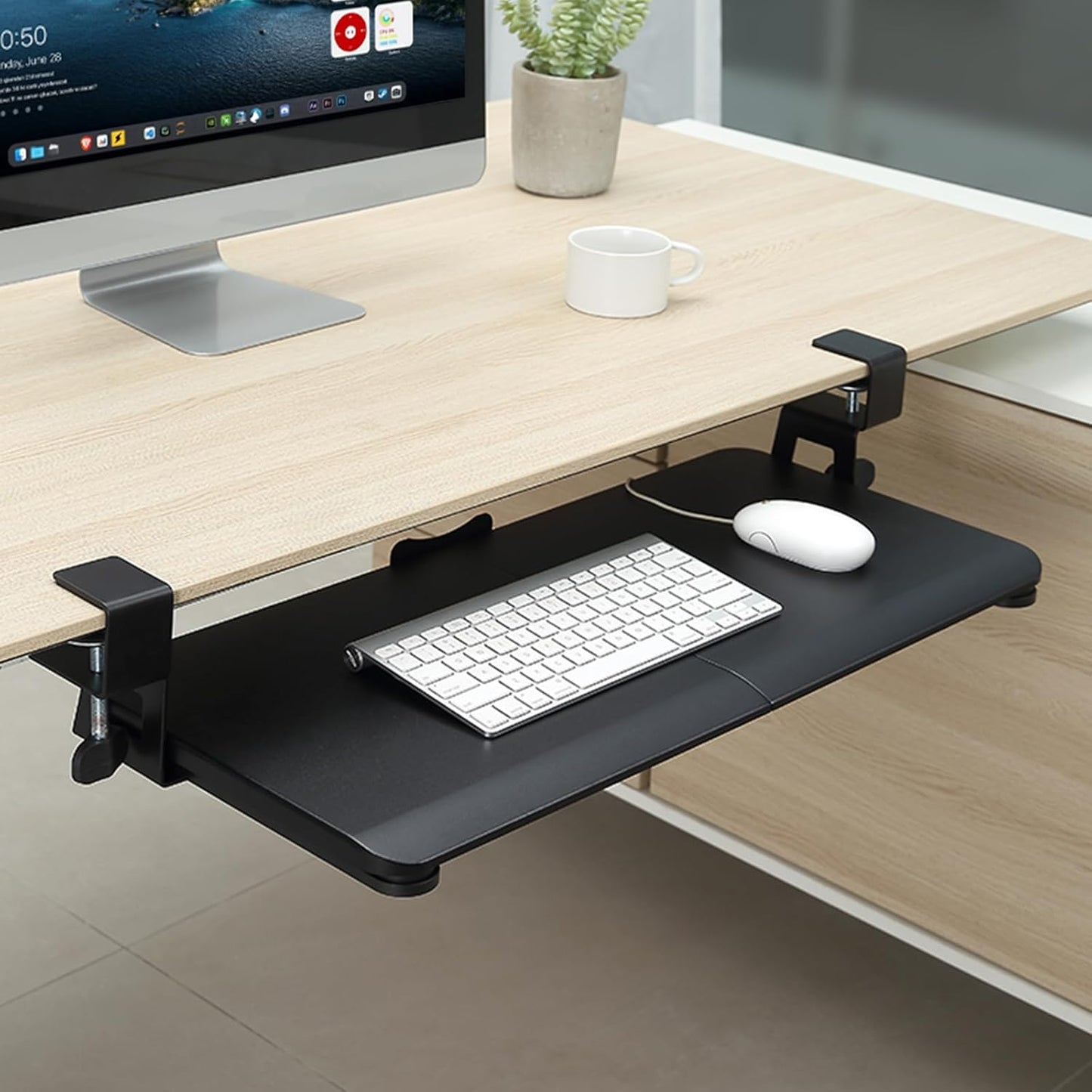 Keyboard Tray Under Desk for Ergonomic Workspace Organization