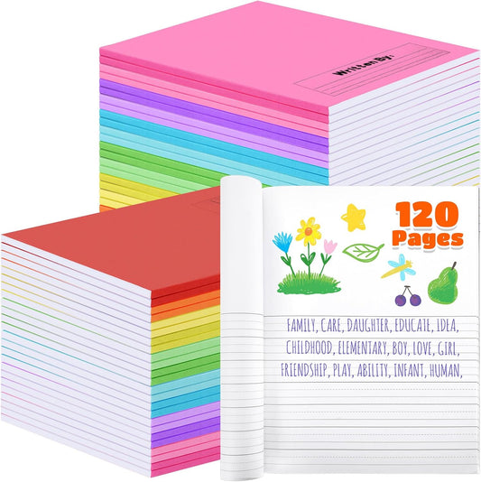 24 Pcs Primary Composition Notebooks for Kids to Write Stories