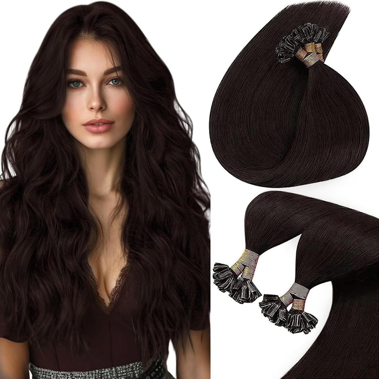 U Tip Hair Extensions Human Hair for Natural Volume Boost