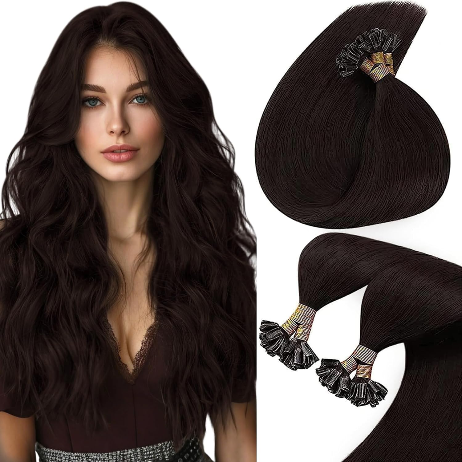 U Tip Hair Extensions Human Hair for Natural Volume Boost