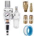 1/4 in NPT Auto-Drain FRL Combo - Compact Air Filter Regulator