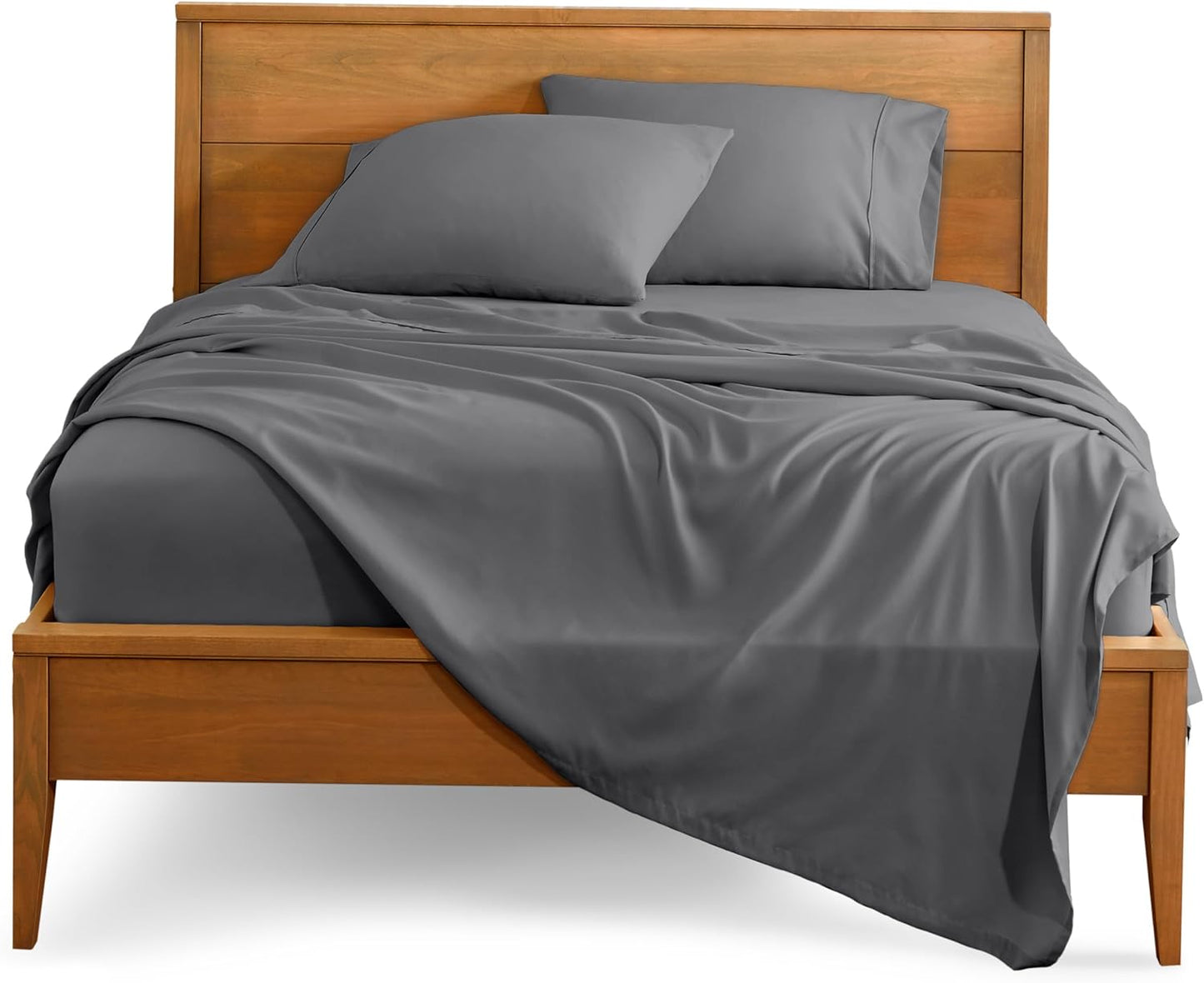 1800 Thread Count Microfiber Queen Sheets - Deep Pockets, Double Brushed - 4pc Set
