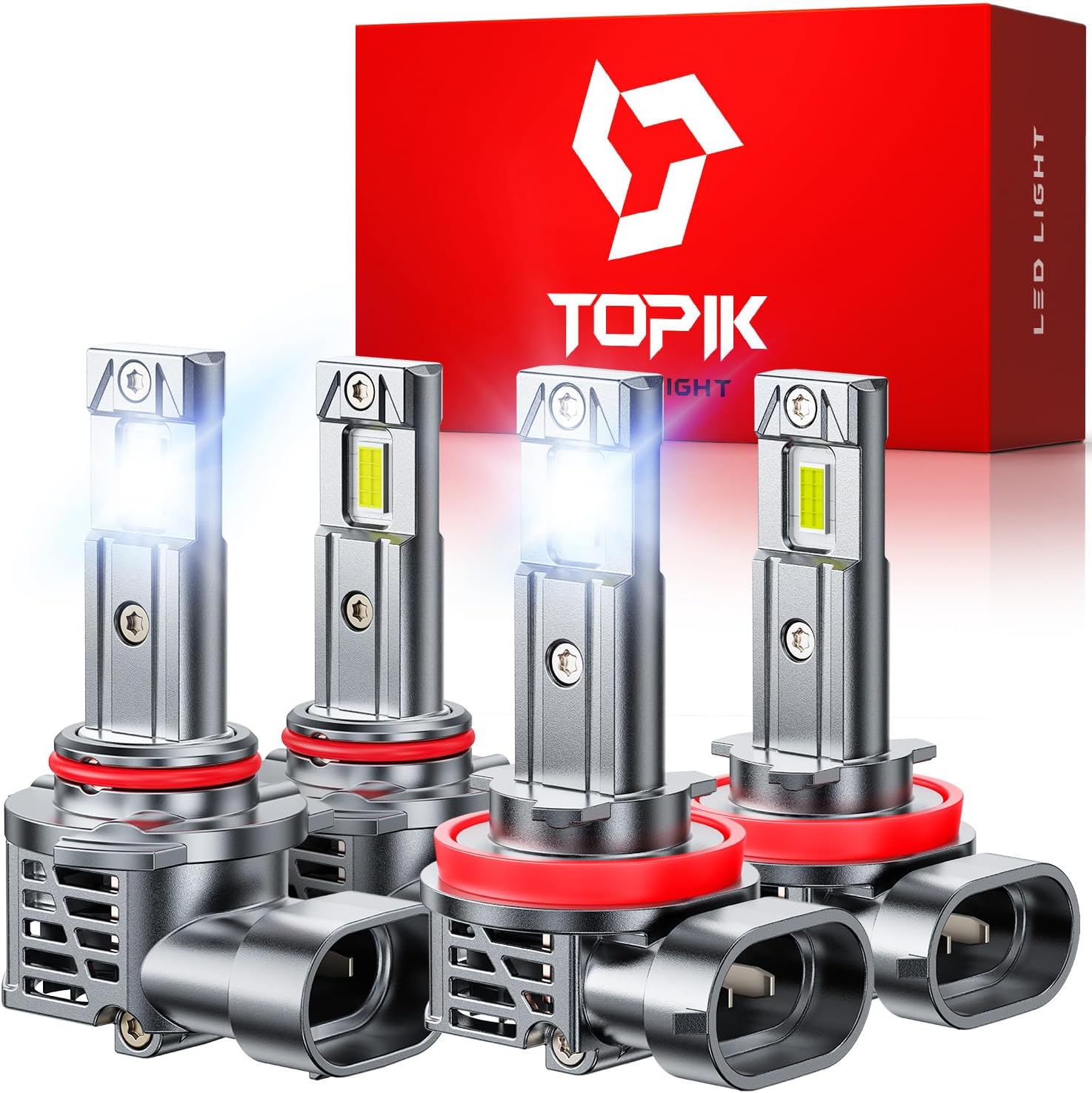 TOPIK 9005 H11 Light Bulbs Combo for Enhanced Night Driving