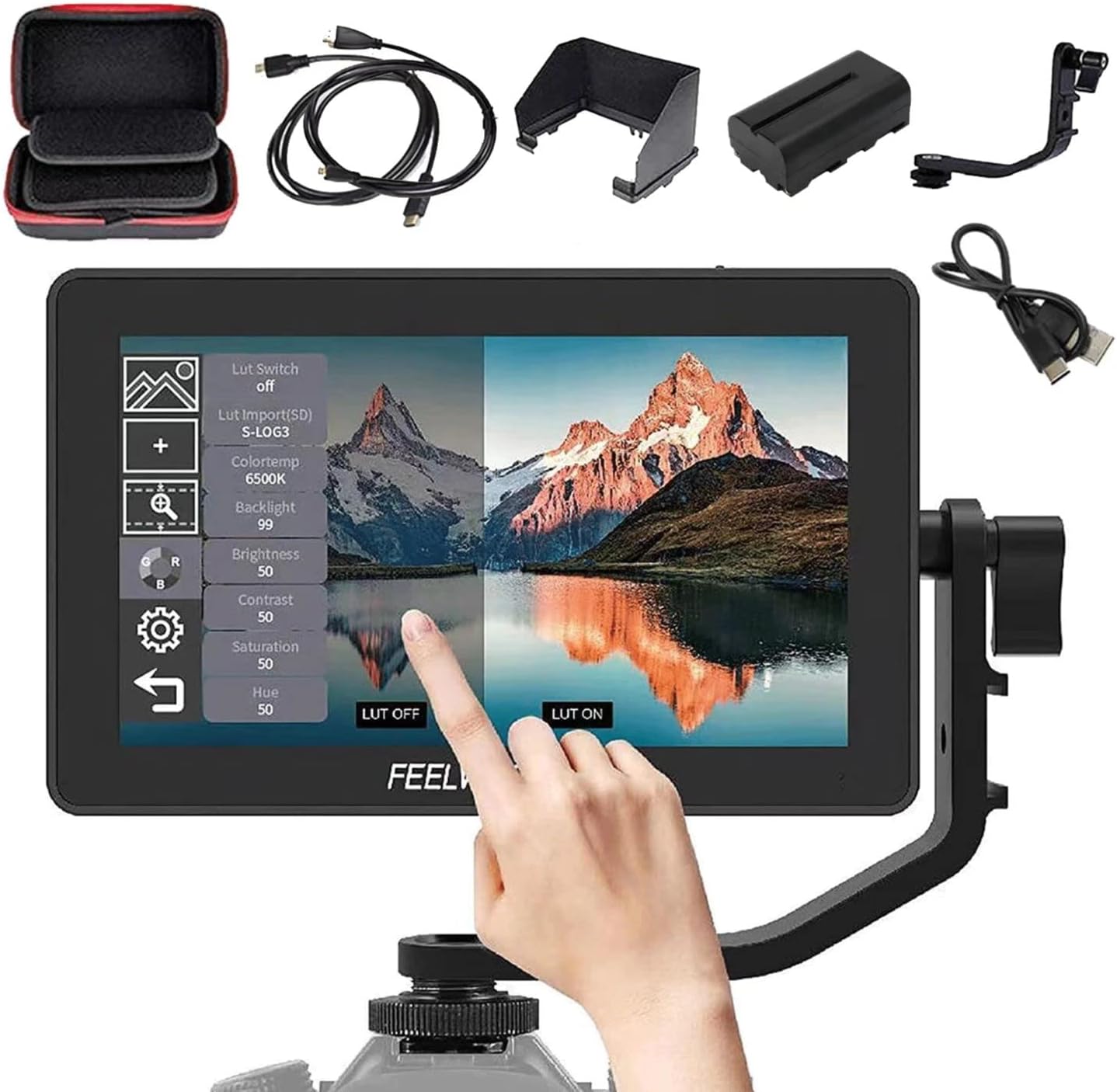 FEELWORLD F6 Plus 6 inch Touchscreen DSLR Monitor with Battery