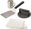 Cuisinart Smash Burger Kit Cast Iron Press and Spatula - Crisp Edges