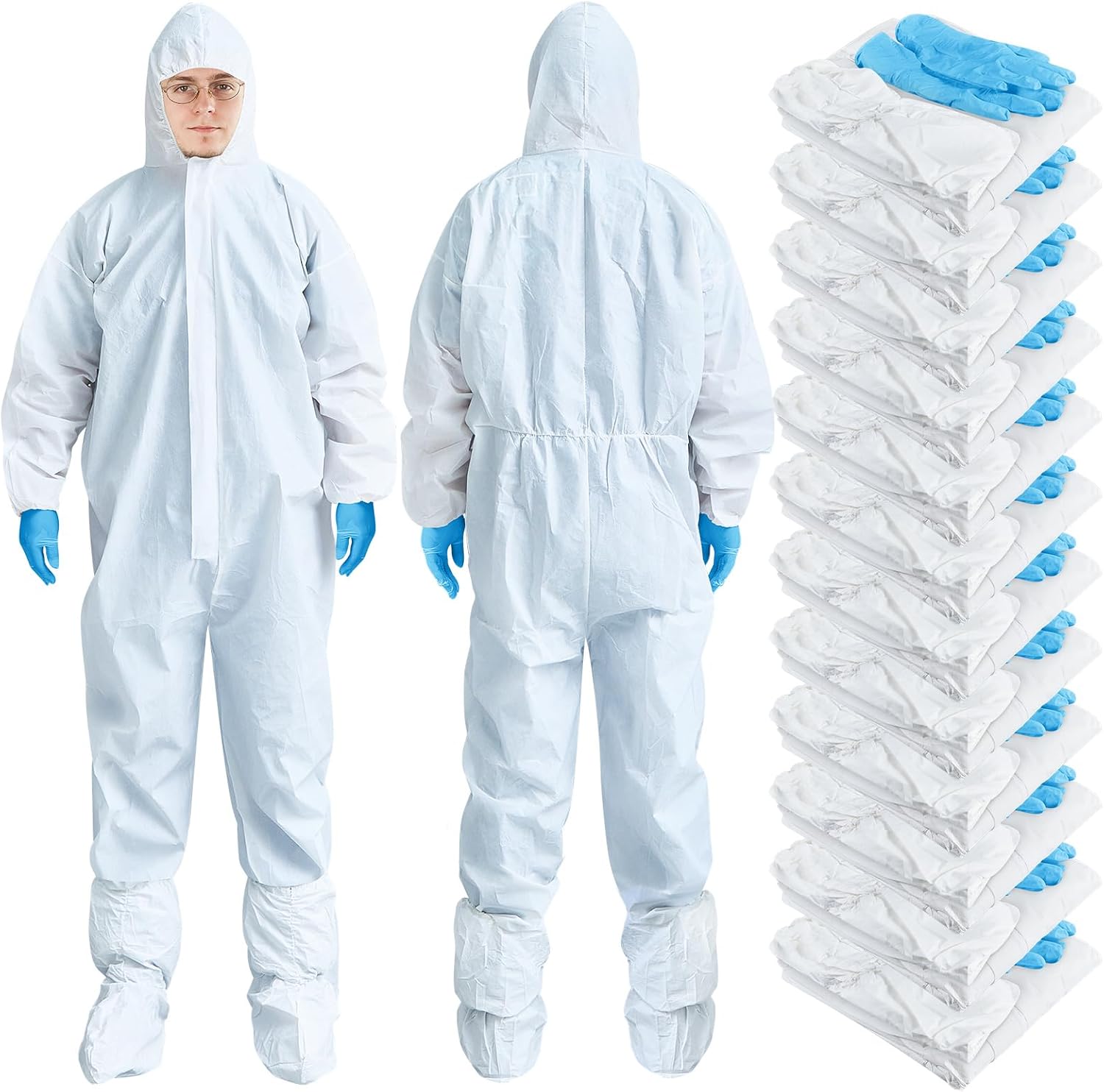 TrelaCo Disposable Hazmat Suit Costume for Halloween Safety