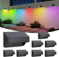 Solar Fence Lights Outdoor - 12-Mode RGB Waterproof Fence Lighting