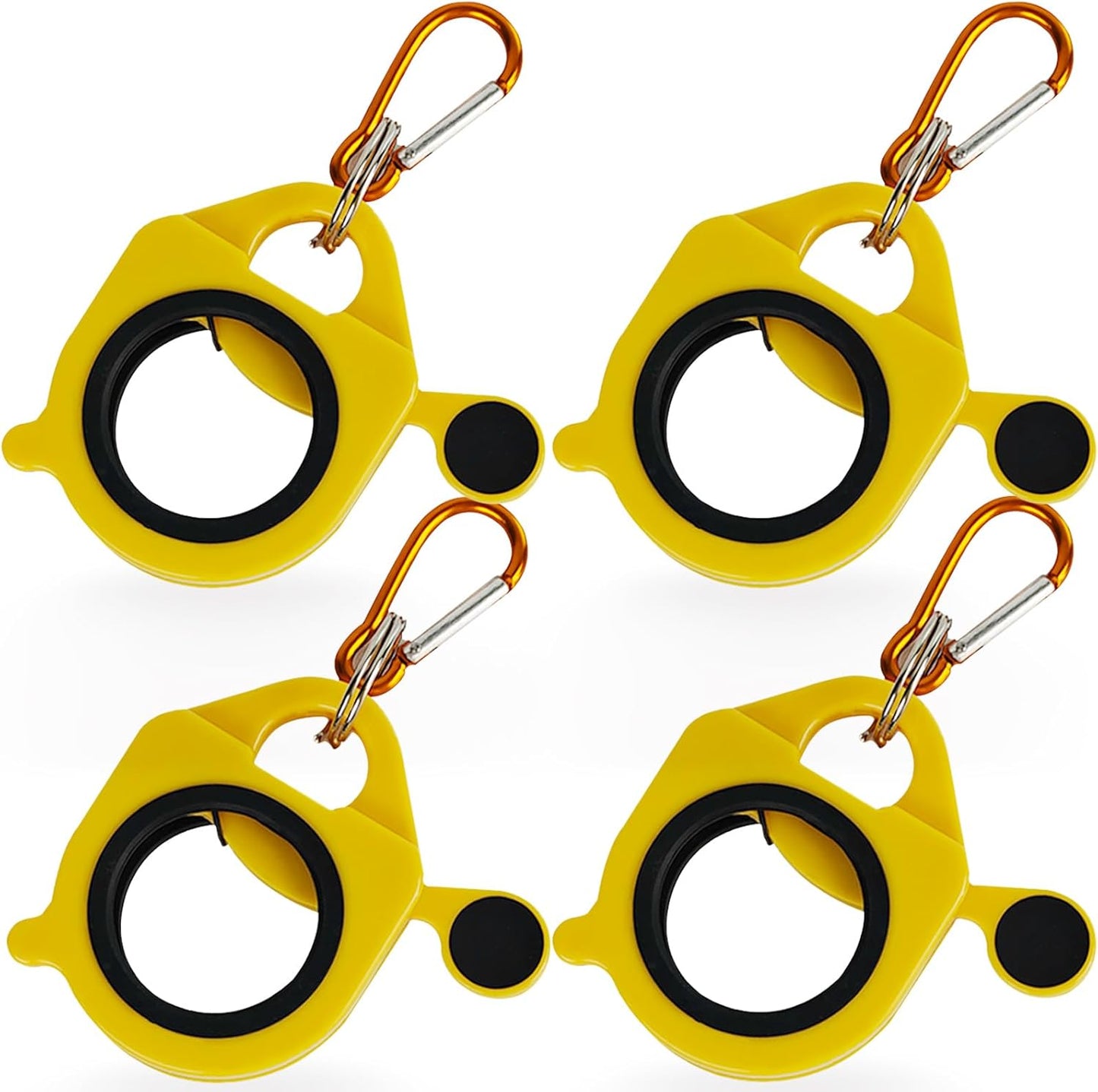Efficient Cable Organizer - Reusable Zip Ties (Yellow) - 4 Pack