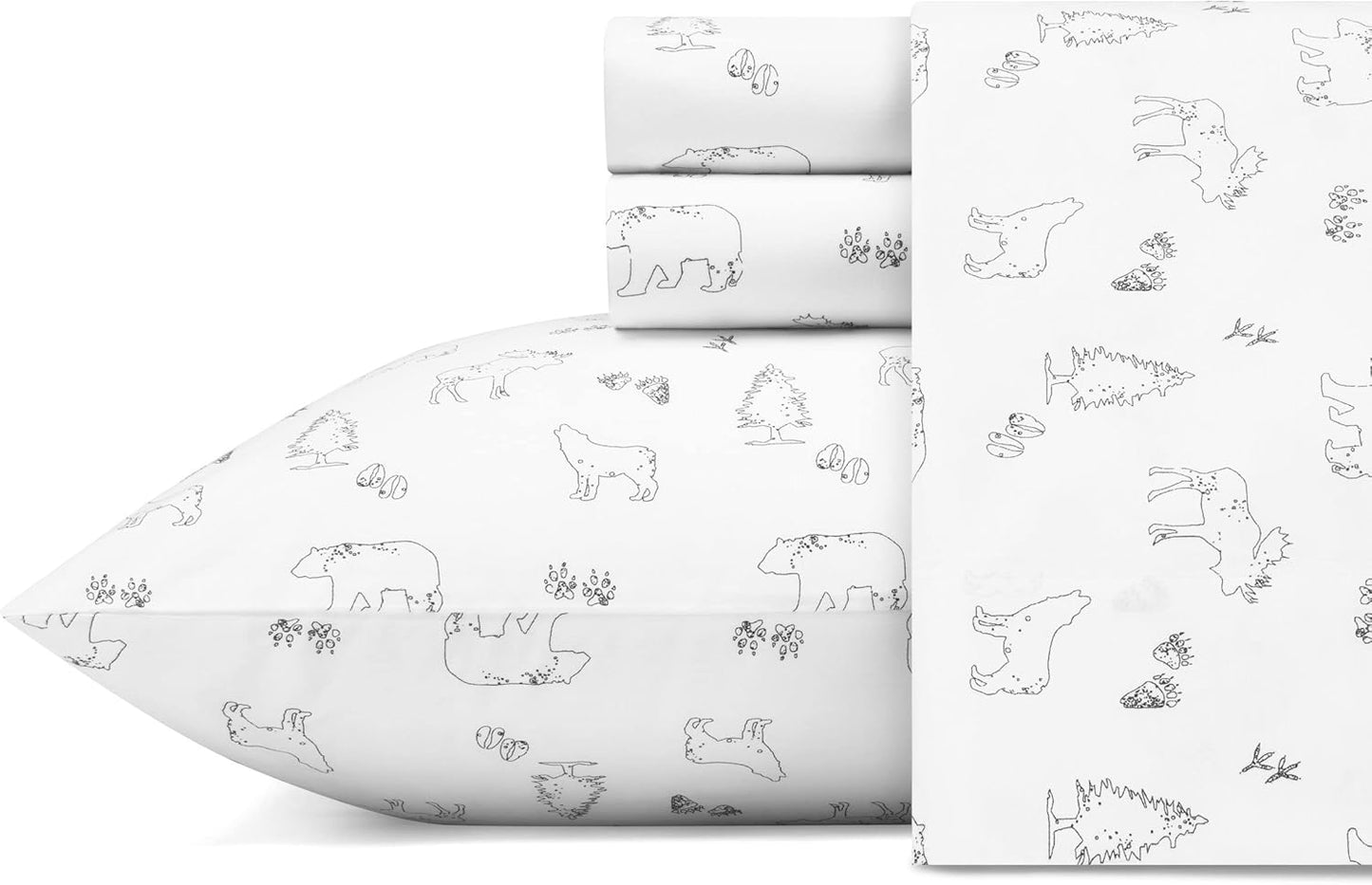 Eddie Bauer Home Percale Collection Queen Sheet Set for Comfort