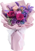 Preserved Flowers Bouquets Purple Rose Bouquet That Lasts 1-3 Years