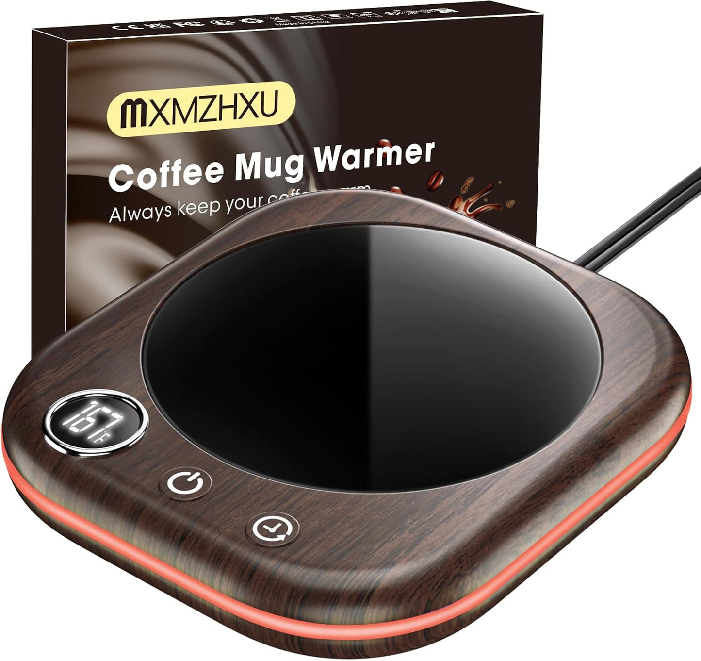 Wood Grain Mug Warmer - Keep Drinks Hot!