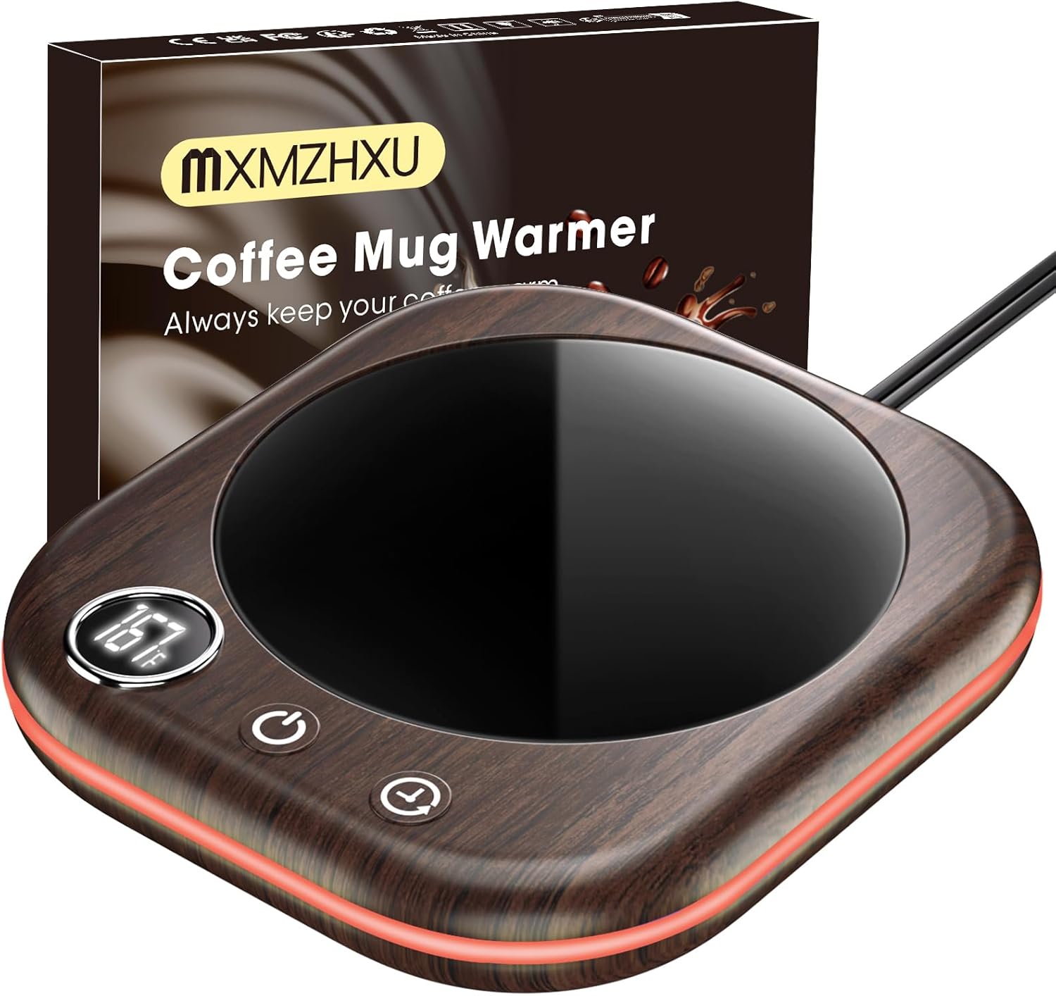 Wood Grain Mug Warmer - Keep Drinks Hot!