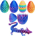 12inch 3D Printed Dragon Egg - Articulated Purple Desk Decor