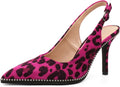Women Beaded Pumps 3.5 in Stilettos - Silver Bead Slingback